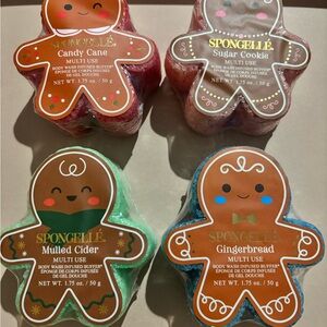 Spongelle Choice Holiday Gingerbread or Christmas Tree Bath Sponges